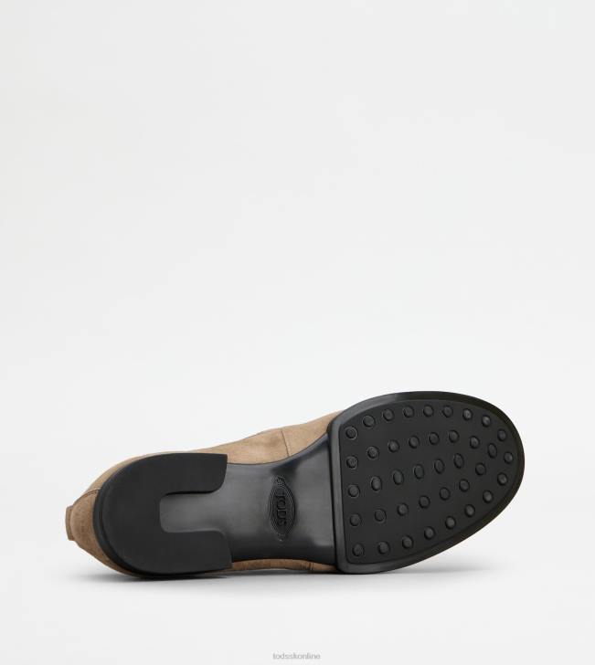 Tod\'s 8NXV679 béžová muži mokasíny v semišu