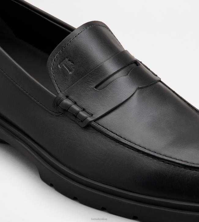 Tod\'s 8NXV680 čierna muži mokasíny v koži