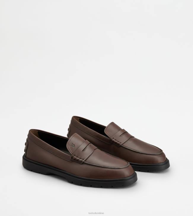 Tod\'s 8NXV681 hnedá muži mokasíny v koži