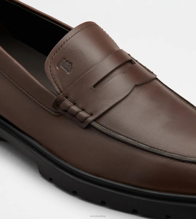 Tod\'s 8NXV681 hnedá muži mokasíny v koži
