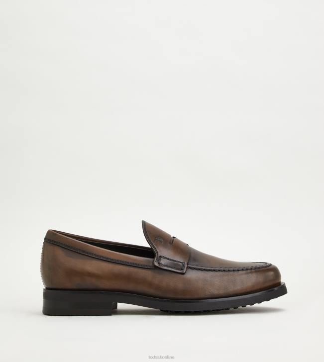 Tod's 8NXV683 hnedá muži kožené mokasíny