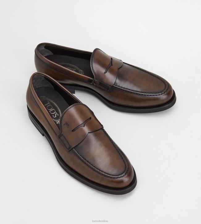 Tod\'s 8NXV683 hnedá muži kožené mokasíny
