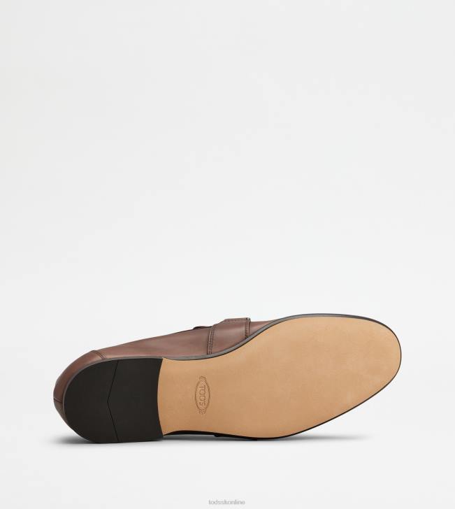 Tod\'s 8NXV684 hnedá muži mokasíny v koži so strapcami
