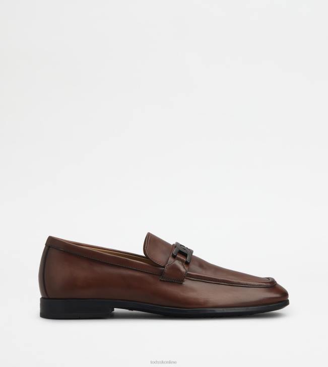 Tod's 8NXV686 hnedá muži mokasíny v koži