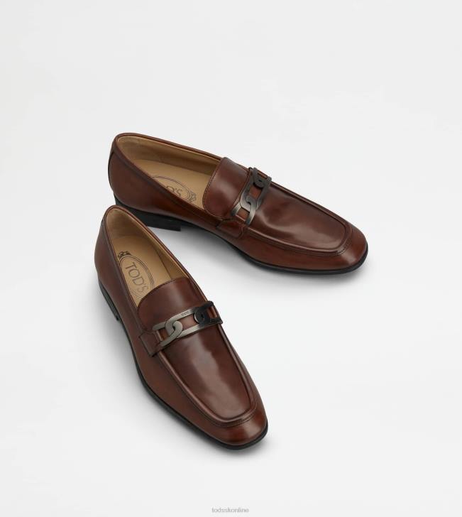 Tod\'s 8NXV686 hnedá muži mokasíny v koži