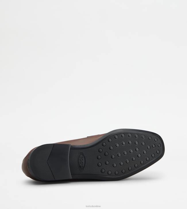 Tod\'s 8NXV686 hnedá muži mokasíny v koži