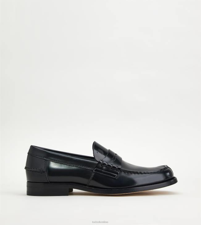 Tod's 8NXV688 čierna muži mokasíny v koži