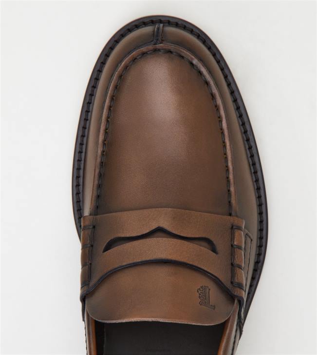 Tod\'s 8NXV689 hnedá muži mokasíny v koži