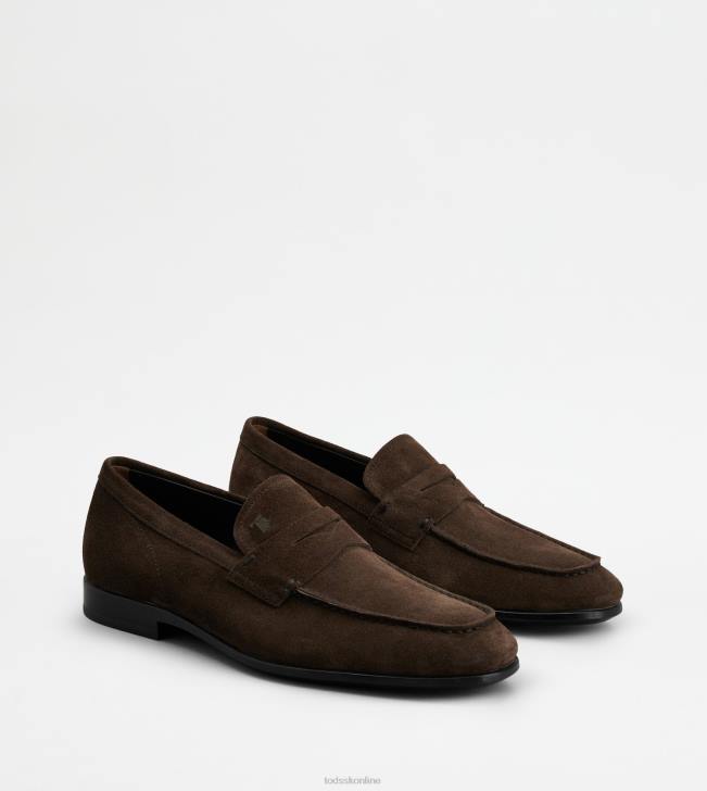 Tod\'s 8NXV691 hnedá muži mokasíny v semišu