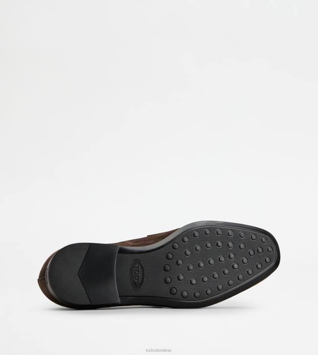 Tod\'s 8NXV691 hnedá muži mokasíny v semišu
