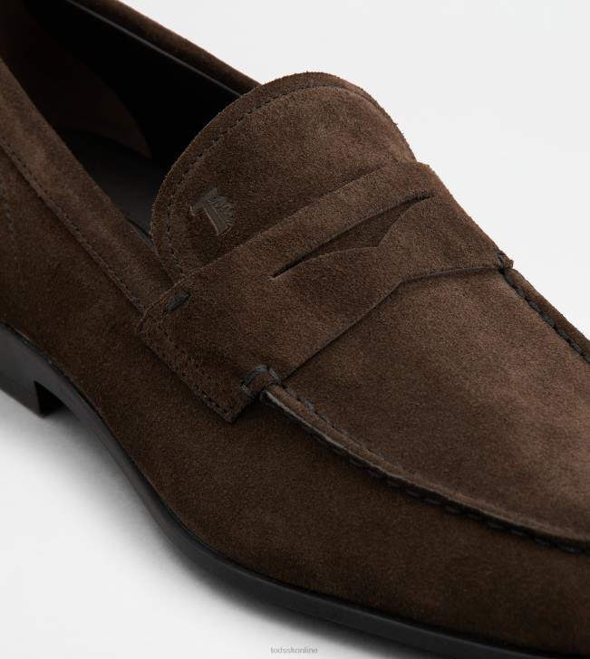 Tod\'s 8NXV691 hnedá muži mokasíny v semišu