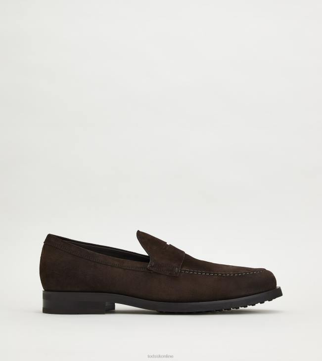 Tod's 8NXV693 hnedá muži mokasíny v semišu