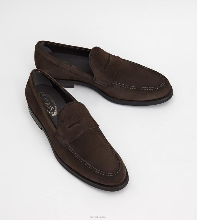 Tod\'s 8NXV693 hnedá muži mokasíny v semišu