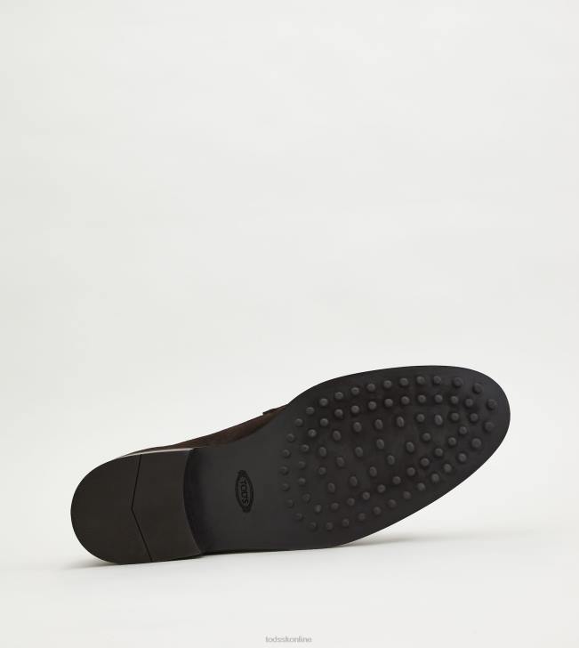 Tod\'s 8NXV693 hnedá muži mokasíny v semišu