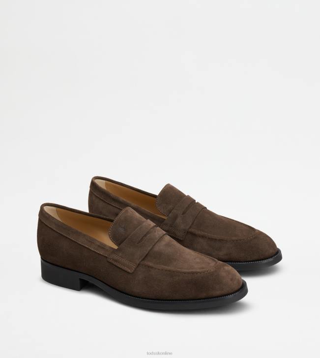 Tod\'s 8NXV699 hnedá muži mokasíny v semišu