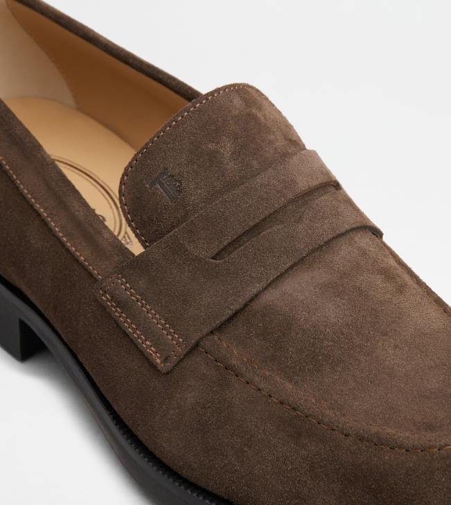 Tod\'s 8NXV699 hnedá muži mokasíny v semišu