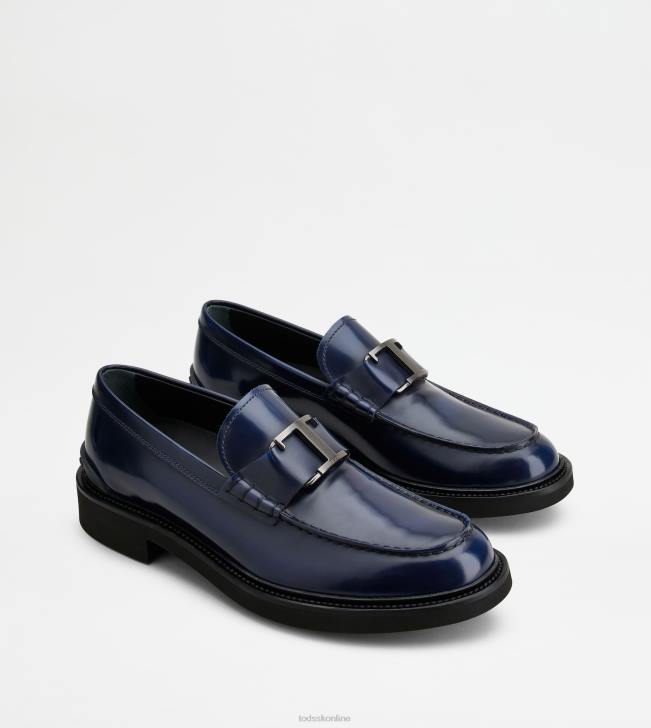 Tod\'s 8NXV701 Modrá muži t nadčasové mokasíny v koži