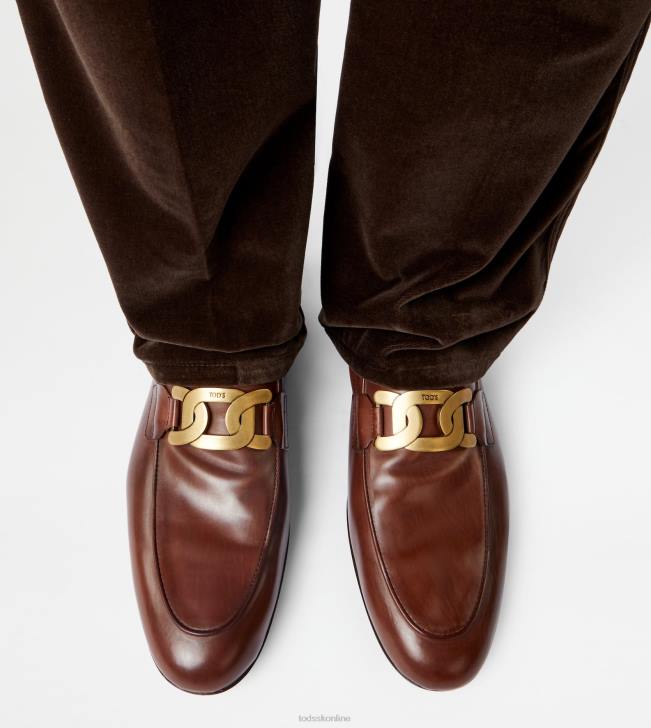 Tod\'s 8NXV704 hnedá muži kate mokasíny v koži