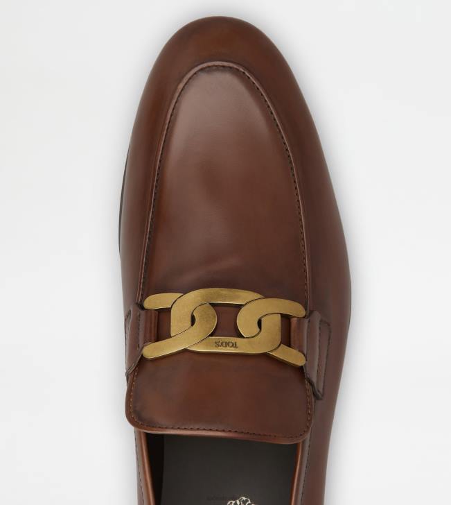 Tod\'s 8NXV704 hnedá muži kate mokasíny v koži
