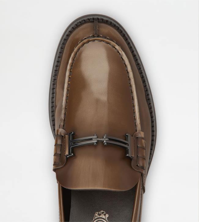 Tod\'s 8NXV706 hnedá muži mokasíny v koži