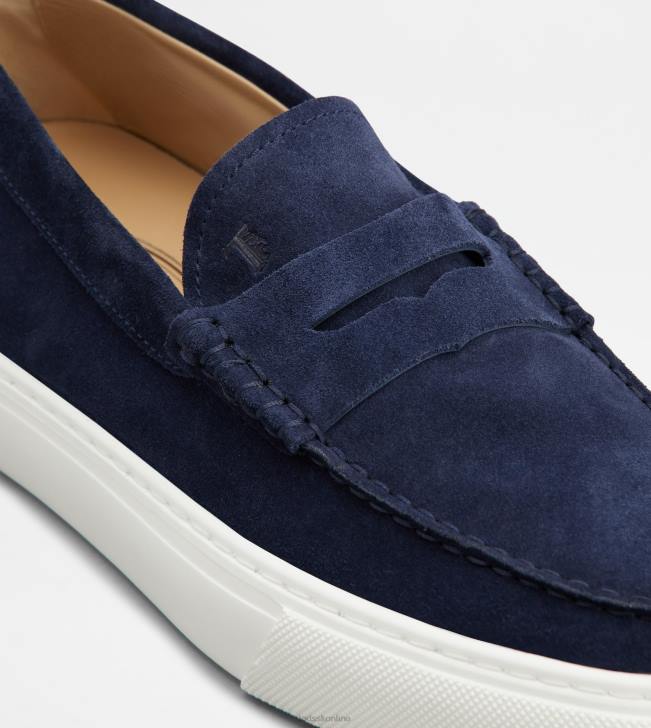 Tod\'s 8NXV780 Modrá muži mokasíny v semišu