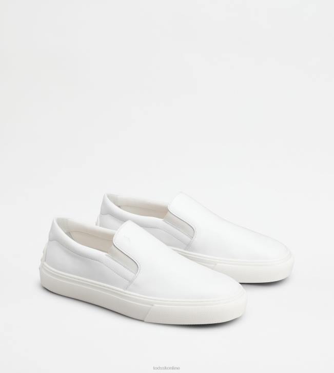Tod\'s 8NXV868 biely muži návleky v koži