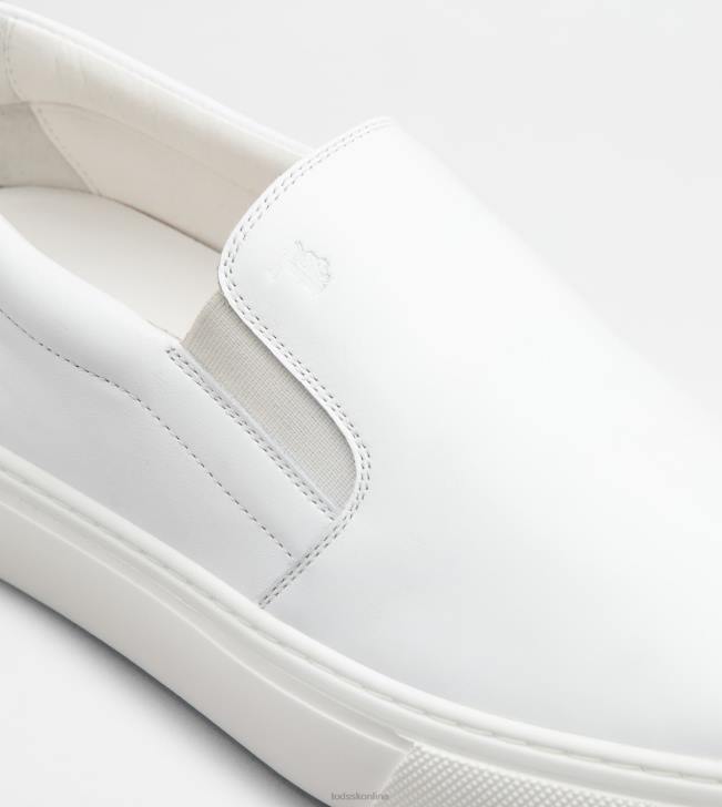 Tod\'s 8NXV868 biely muži návleky v koži