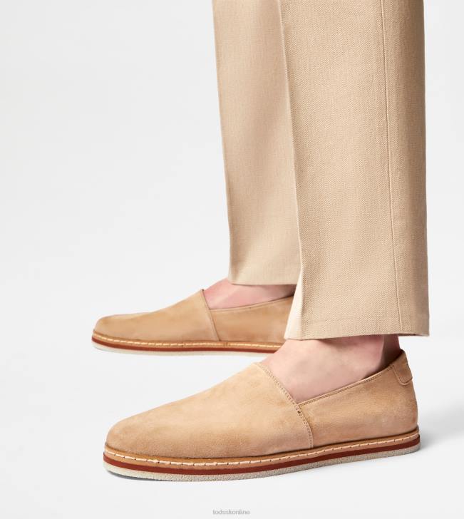 Tod\'s 8NXV895 béžová muži návleky z semišu
