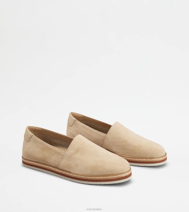 Tod\'s 8NXV895 béžová muži návleky z semišu