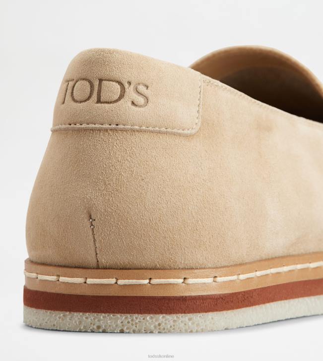 Tod\'s 8NXV895 béžová muži návleky z semišu