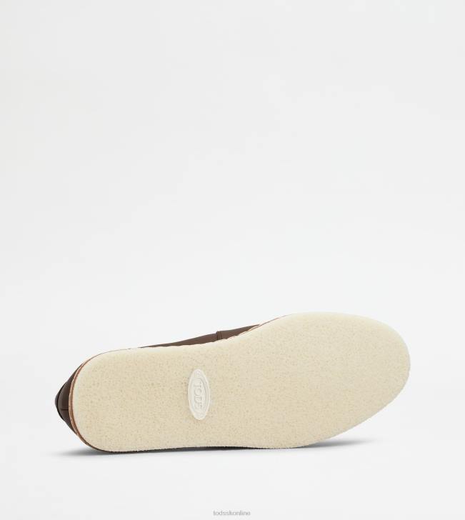Tod\'s 8NXV896 hnedá muži návleky v koži