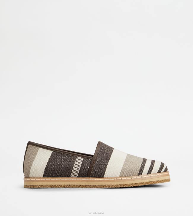Tod\'s 8NXV897 sivobiela/béžová/hnedá muži návleky do látky