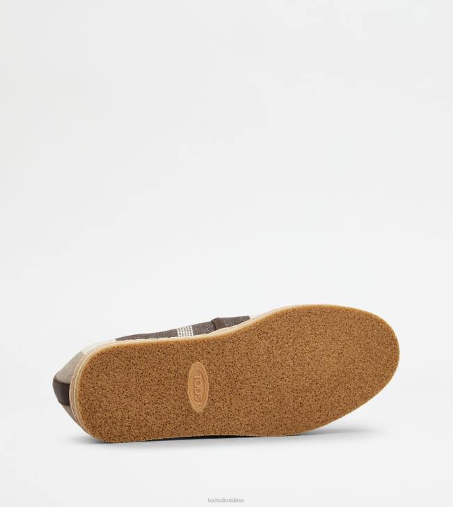 Tod\'s 8NXV897 sivobiela/béžová/hnedá muži návleky do látky