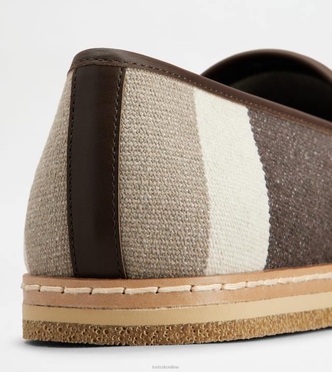 Tod\'s 8NXV897 sivobiela/béžová/hnedá muži návleky do látky