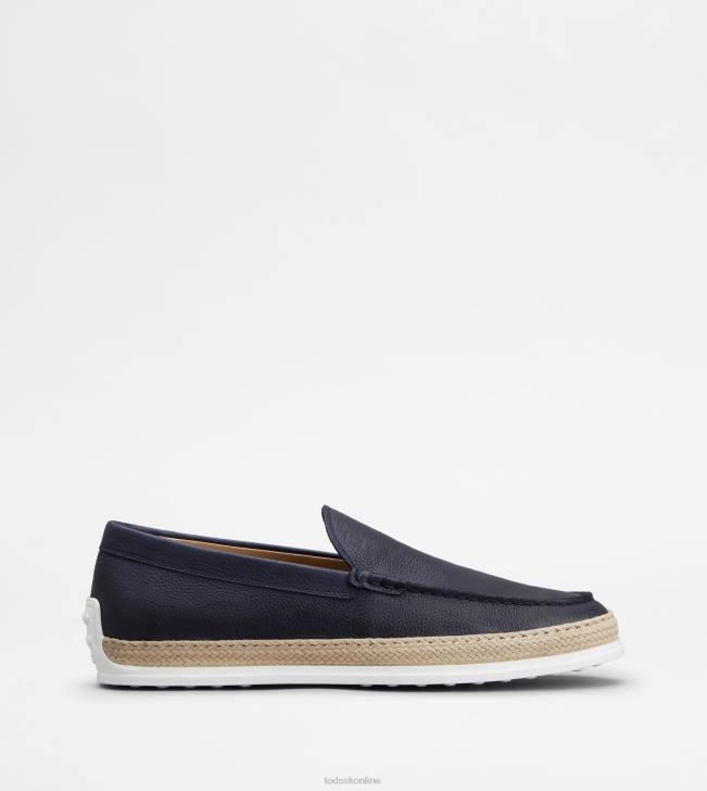 Tod's 8NXV900 Modrá muži mokasíny z kože