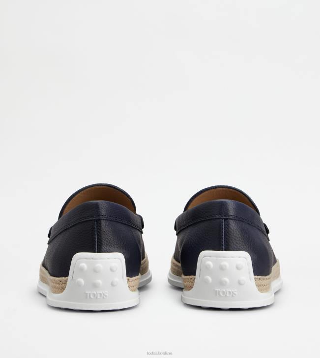 Tod\'s 8NXV900 Modrá muži mokasíny z kože