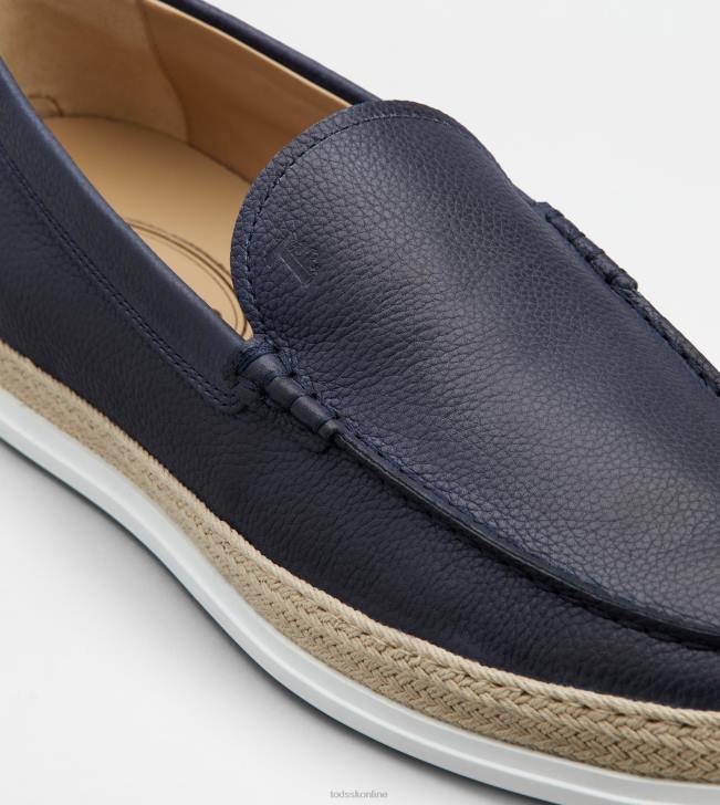 Tod\'s 8NXV900 Modrá muži mokasíny z kože
