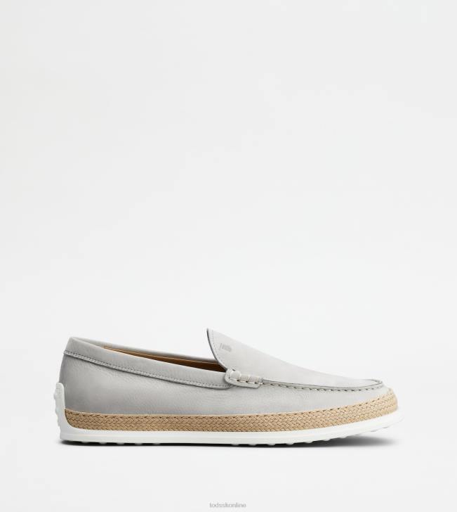 Tod's 8NXV902 sivá muži návleky z nubuku