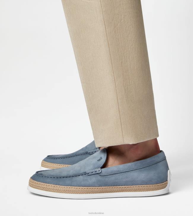 Tod\'s 8NXV903 svetlo modrá muži návleky z nubuku