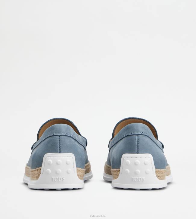 Tod\'s 8NXV903 svetlo modrá muži návleky z nubuku