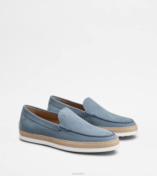 Tod\'s 8NXV903 svetlo modrá muži návleky z nubuku
