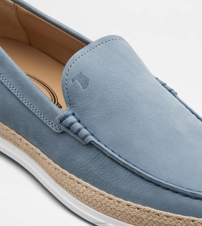 Tod\'s 8NXV903 svetlo modrá muži návleky z nubuku