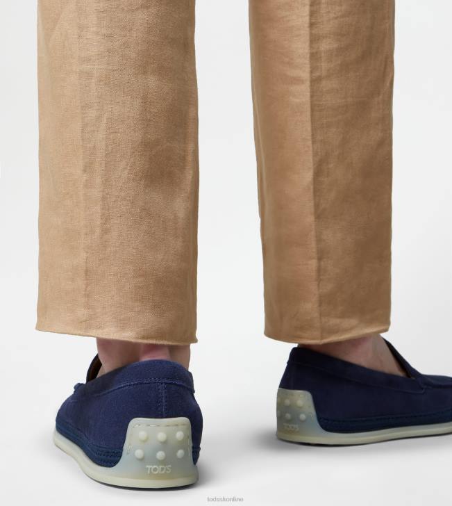 Tod\'s 8NXV906 Modrá muži návleky z semišu