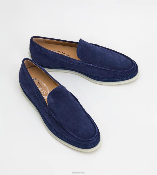 Tod\'s 8NXV906 Modrá muži návleky z semišu