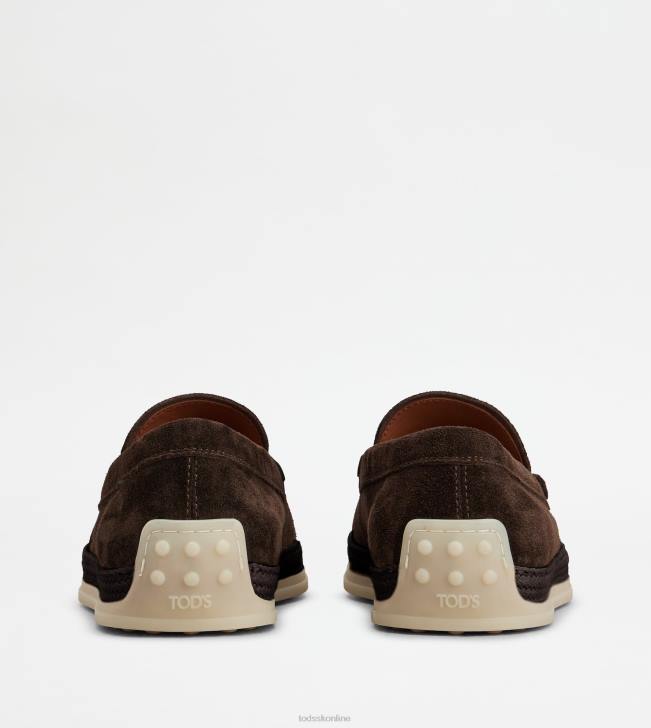Tod\'s 8NXV907 hnedá muži semišové mokasíny