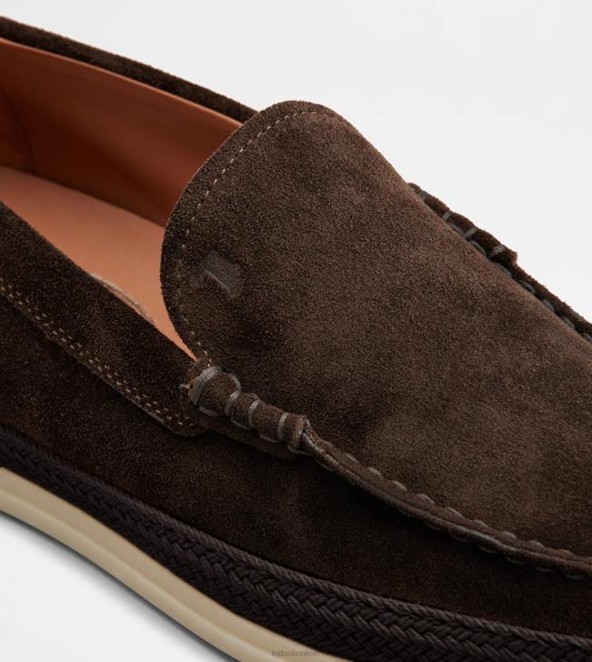 Tod\'s 8NXV907 hnedá muži semišové mokasíny