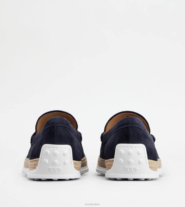 Tod\'s 8NXV909 Modrá muži návleky z semišu