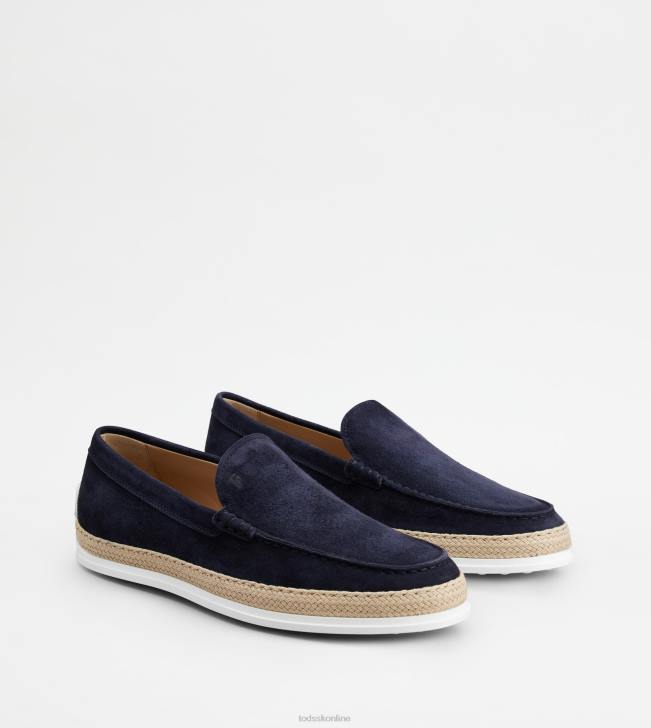 Tod\'s 8NXV909 Modrá muži návleky z semišu