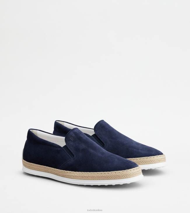 Tod\'s 8NXV910 Modrá muži nazúvacie topánky z semišu