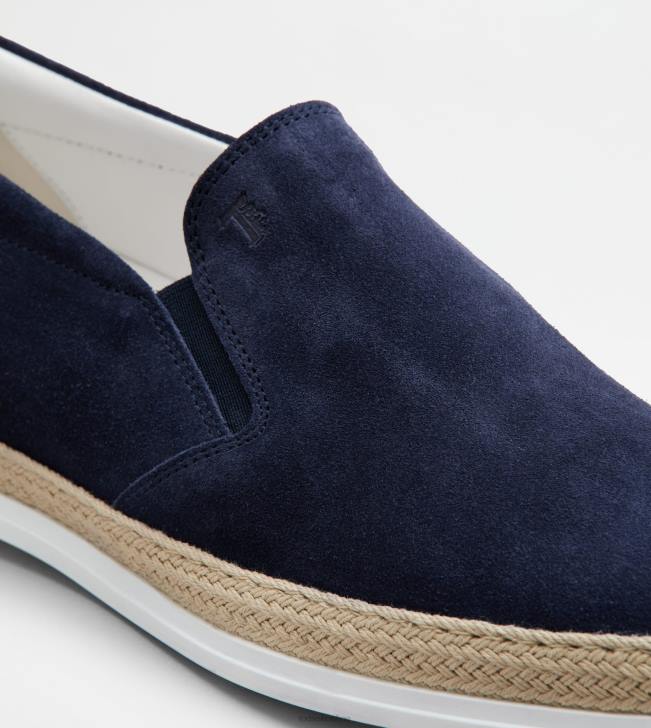 Tod\'s 8NXV910 Modrá muži nazúvacie topánky z semišu